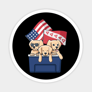 Labradors In USA Magnet